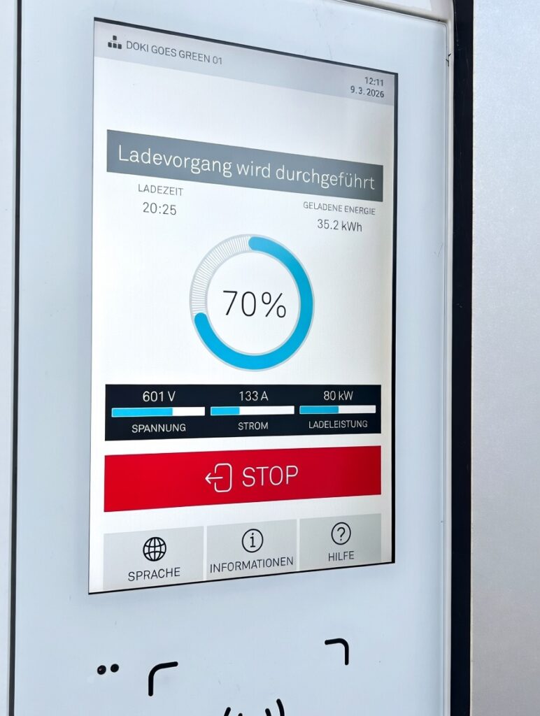 E-Auto-Ladestation - Ladesäule Bildschirm