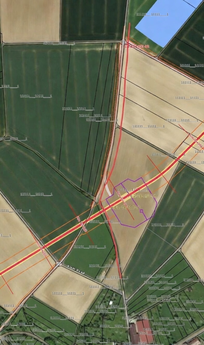 Symbolbild Geotechnik - Übersicht einer Draufsicht von Feldern mit diversen digitalen Markierungen
